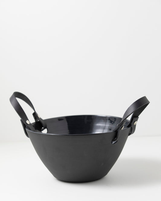 Bowl with Leather Handles
